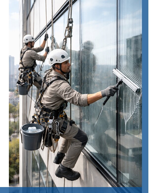 Мойка окон альпинистами в Таре от 4630 р. | ВЫСОТНИК-Тар