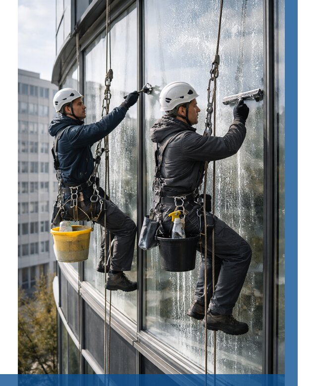 Мойка панорамных окон в Таре от 360 р. заказать у ВЫСОТНИК-Тар