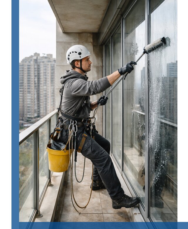 Профессиональная мойка балконного остекления в Таре