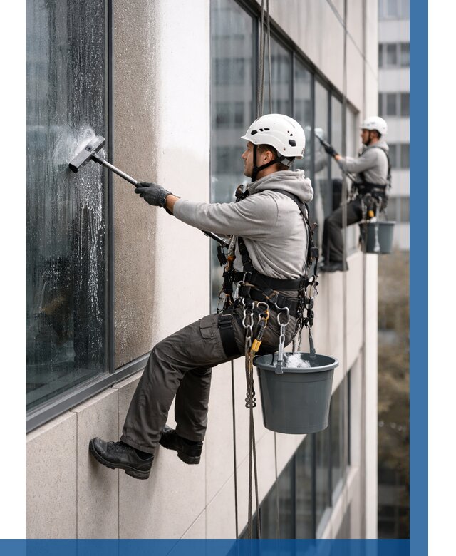 Мойка фасадов зданий в Таре под ключ от 360 р. | ВЫСОТНИК-Тар