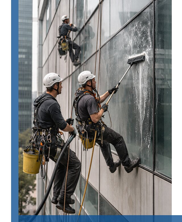 Профессиональная высотная мойка фасадов зданий в Таре
