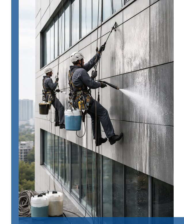 Профессиональная мойка вентилируемых фасадов в Таре