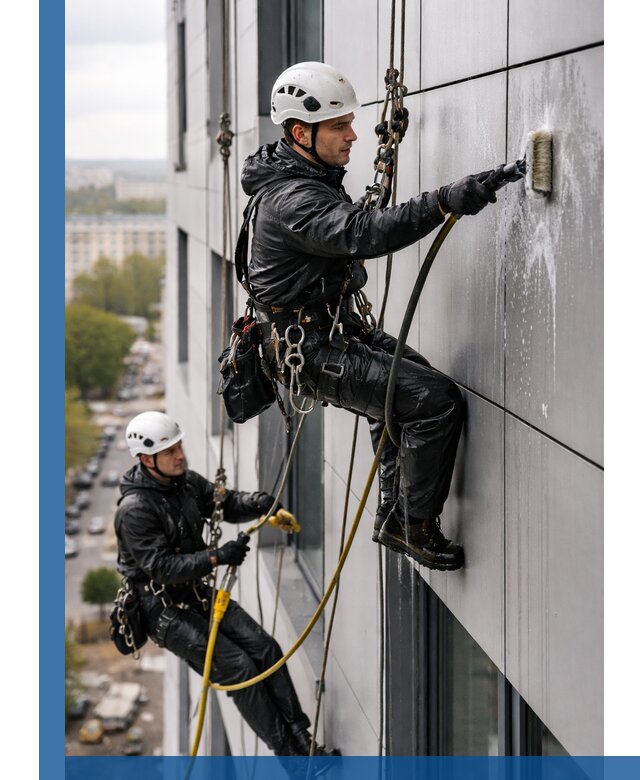 Профессиональная мойка фасада из композита в Таре