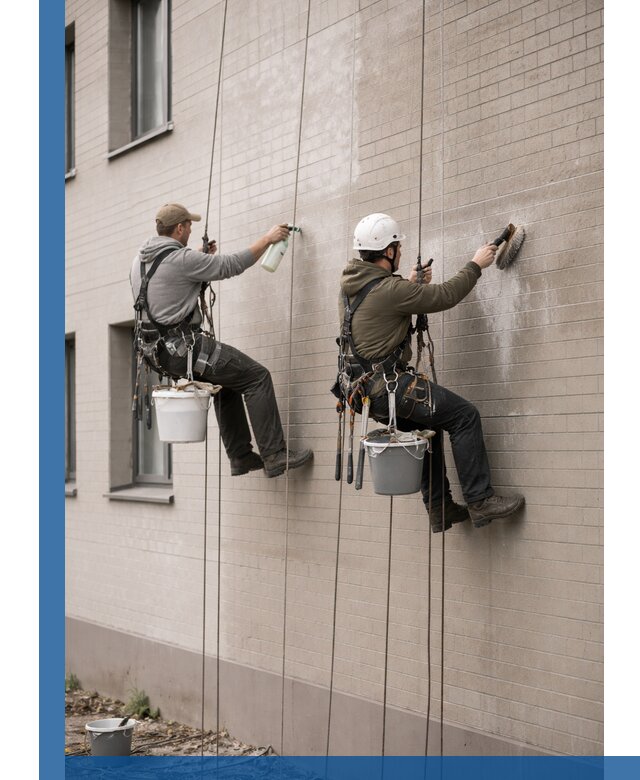 Удаление высолов с фасада зданий в Таре без повреждений и следов