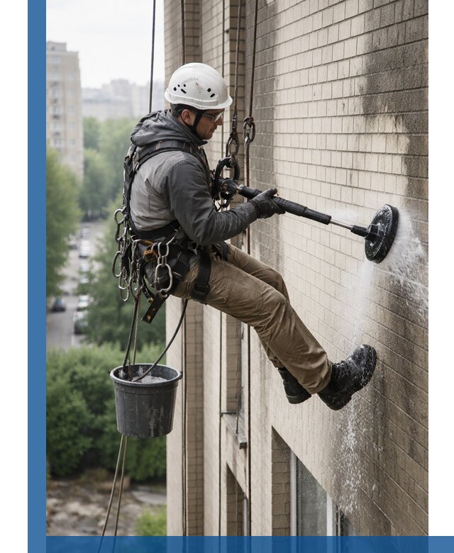 Очистка фасада от копоти в Таре профессионально и безопасно