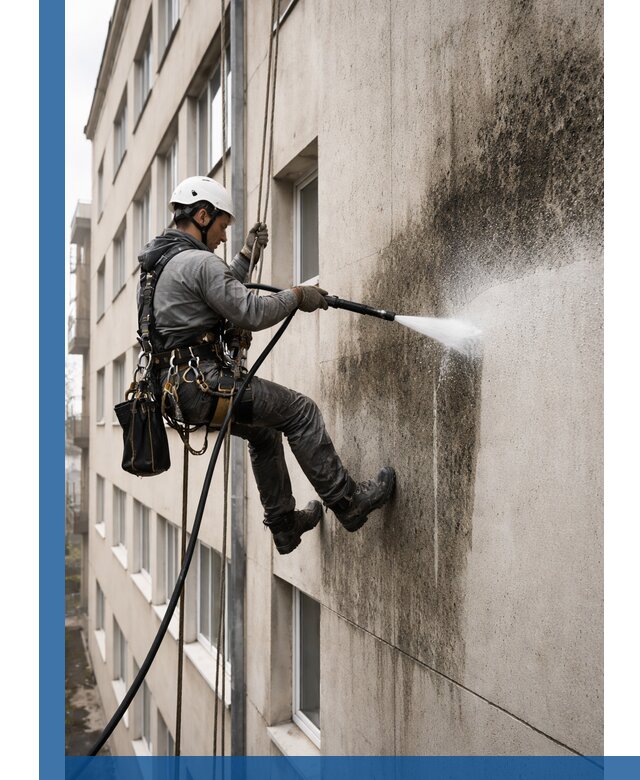 Профессиональная очистка фасадов от плесени в Таре