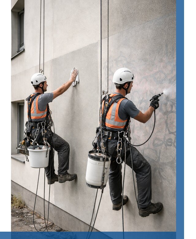 Антиграффити покрытие фасада в Таре от 617 р. | ВЫСОТНИК-Тар