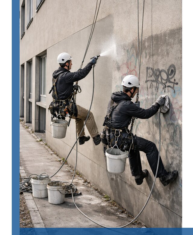 Антиграффити покрытие фасада с защитой от надписей в Таре