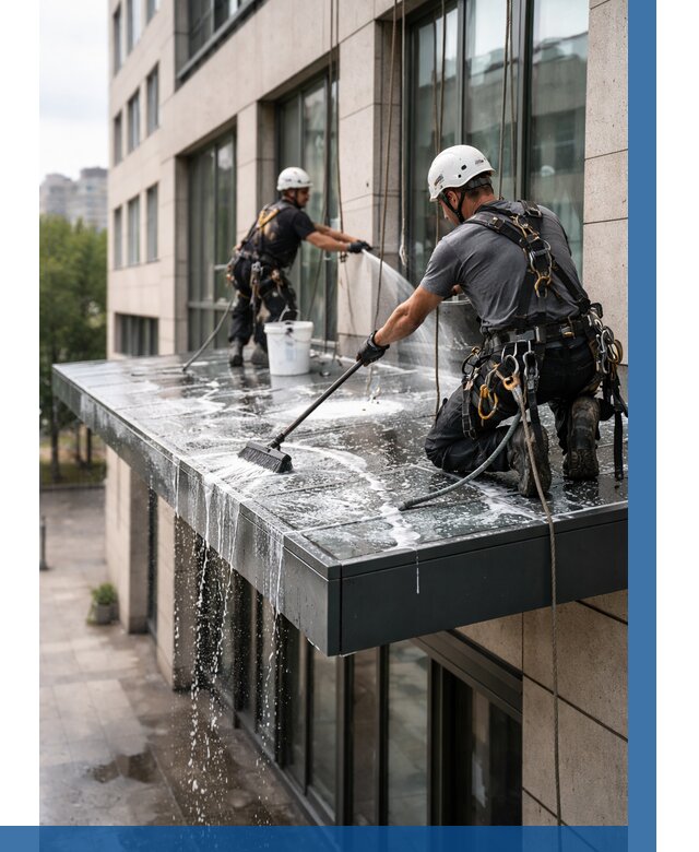 Мойка козырьков и навесов в Таре от 3601 р. | ВЫСОТНИК-Тар