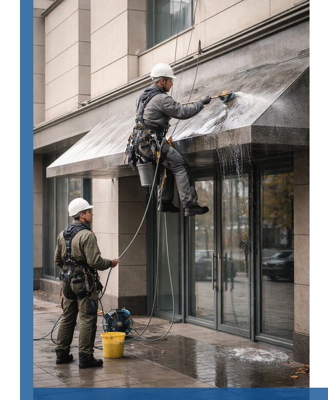 Профессиональная мойка козырьков и навесов в Таре