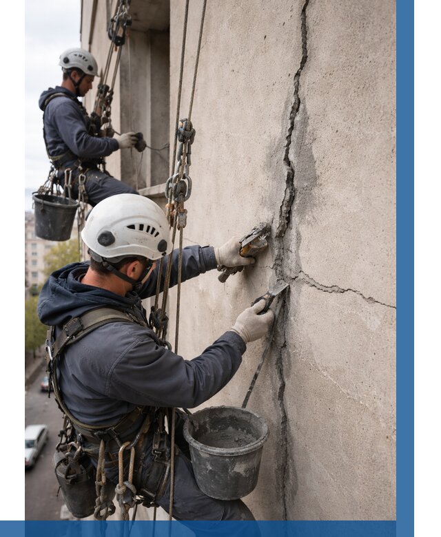 Заделка трещин на фасаде в Таре от 926 р. | ВЫСОТНИК-Тар