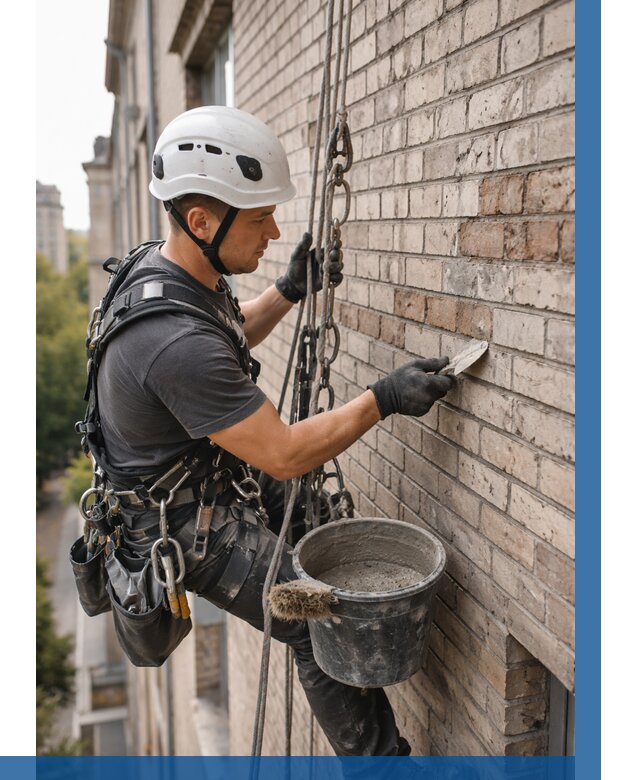 Ремонт кирпичной кладки фасада в Таре от 1852 р. | ВЫСОТНИК-Тар