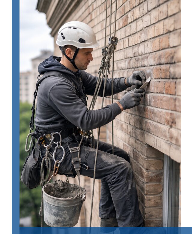 Качественный ремонт кирпичной кладки фасада в Таре с гарантией