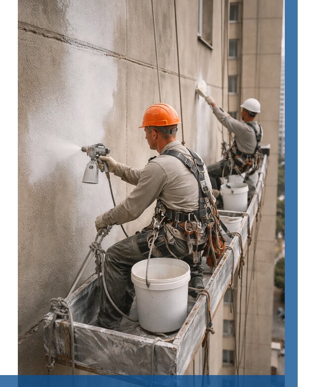 Грунтовка фасада на высоте в Таре от 123 р. | ВЫСОТНИК-Тар