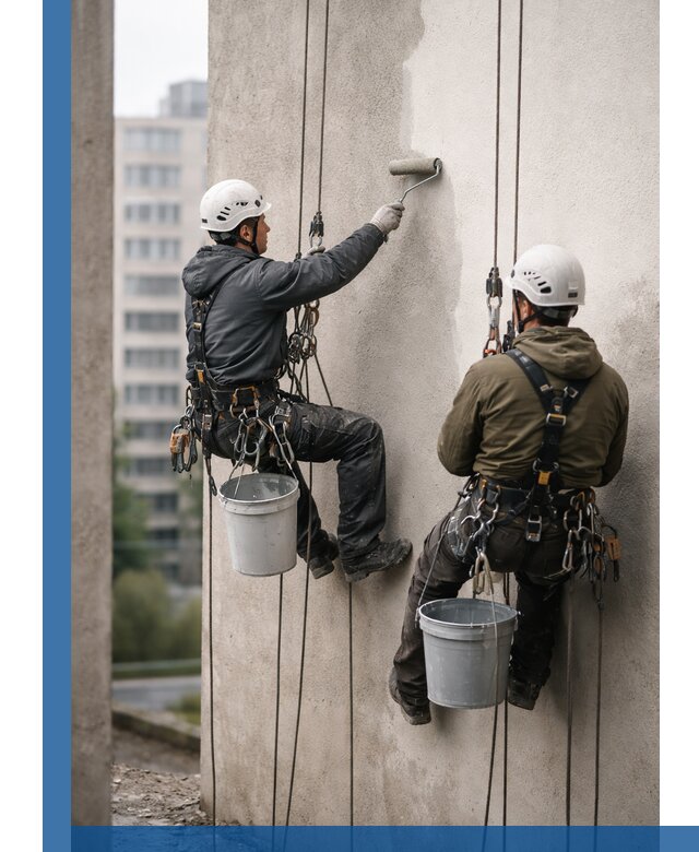 Покраска фасадов высотными альпинистами в Таре с гарантией