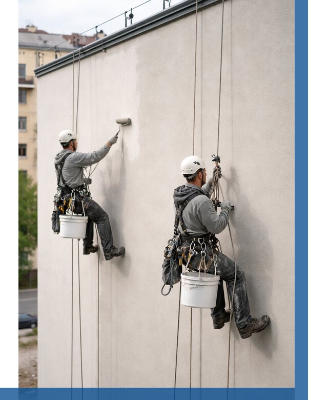 Покраска оштукатуренного фасада в Таре от 329 р. | ВЫСОТНИК-Тар