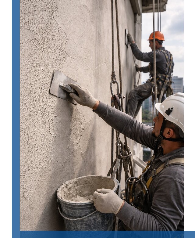 Декоративная штукатурка фасада с утеплением и защитой в Таре