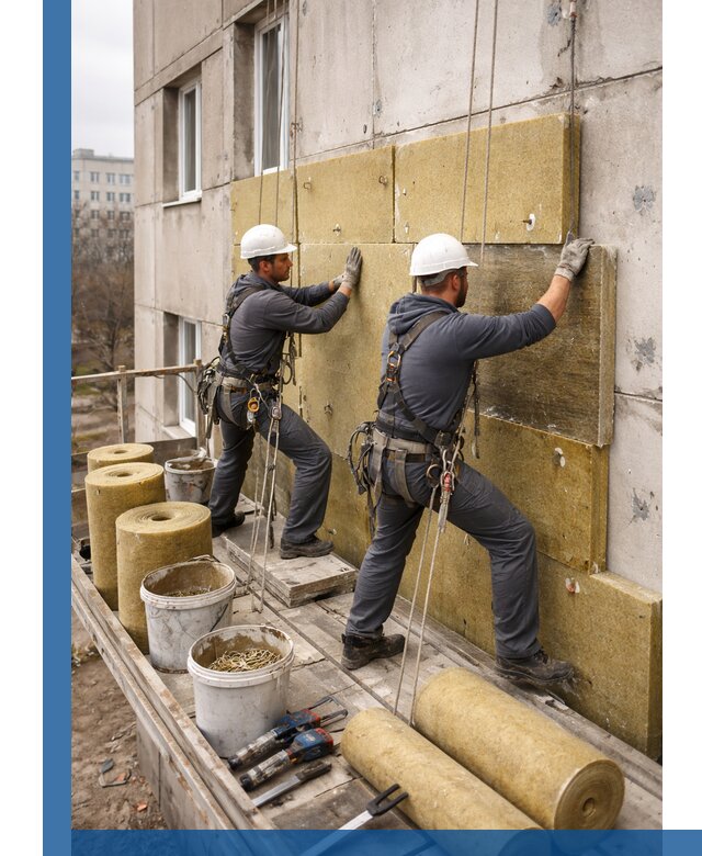 Утепление фасада минватой в Таре под ключ с гарантией