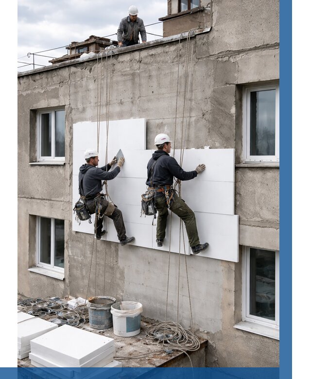 Утепление фасада пенополистиролом в Таре от 1852 р. | ВЫСОТНИК-Тар