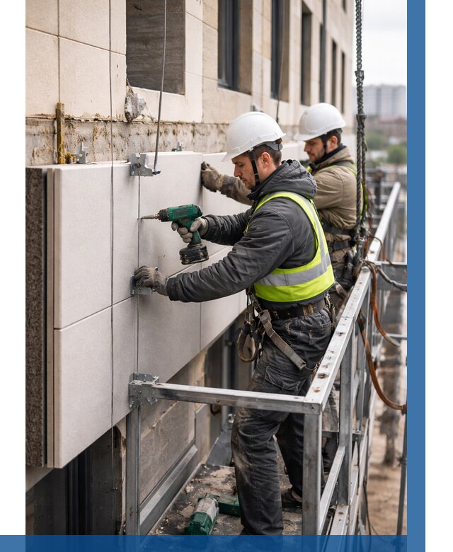 Монтаж фасадных термопанелей в Таре от 1543 р. | ВЫСОТНИК-Тар