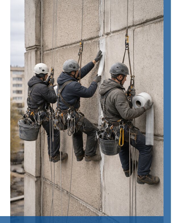 Ремонт межпанельных швов в Таре от 772 р. | ВЫСОТНИК-Тар