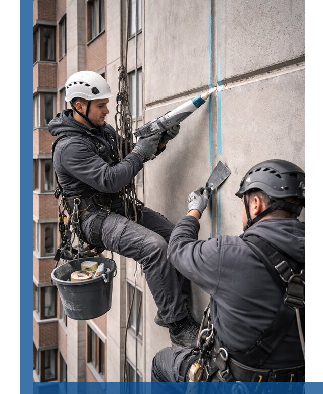 Вторичная герметизация швов фасада и кровли в Таре