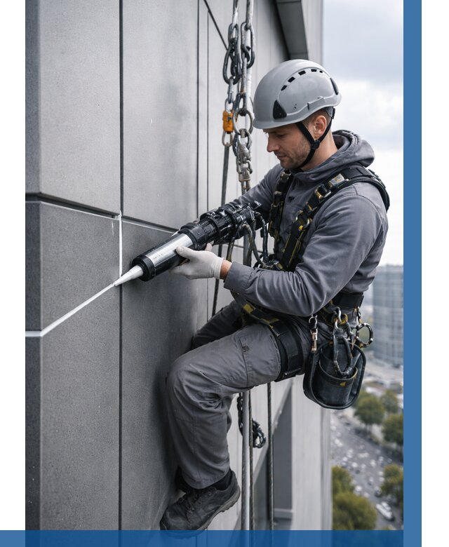 Герметизация стыков фасадных панелей в Таре от 6687 р.| ВЫСОТНИК-Тар