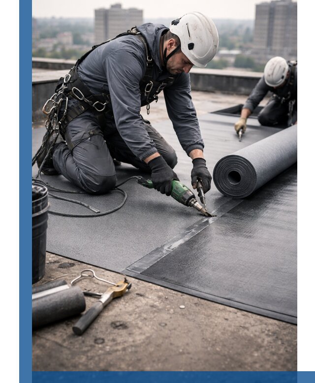 Ремонт мягкой кровли в Таре с выездом промальпинистов