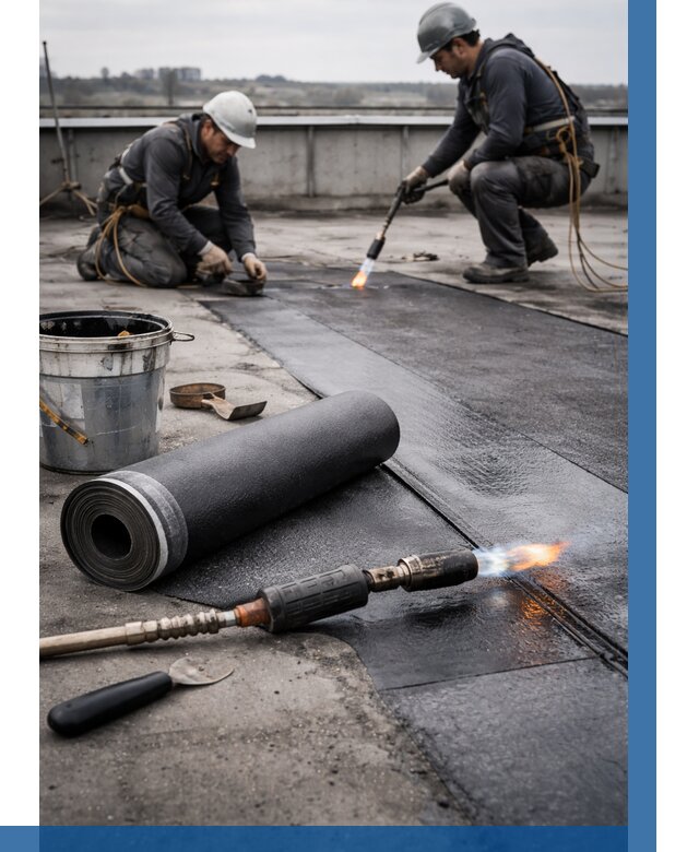 Ремонт рулонной кровли в Таре от 669 р. | ВЫСОТНИК-Тар