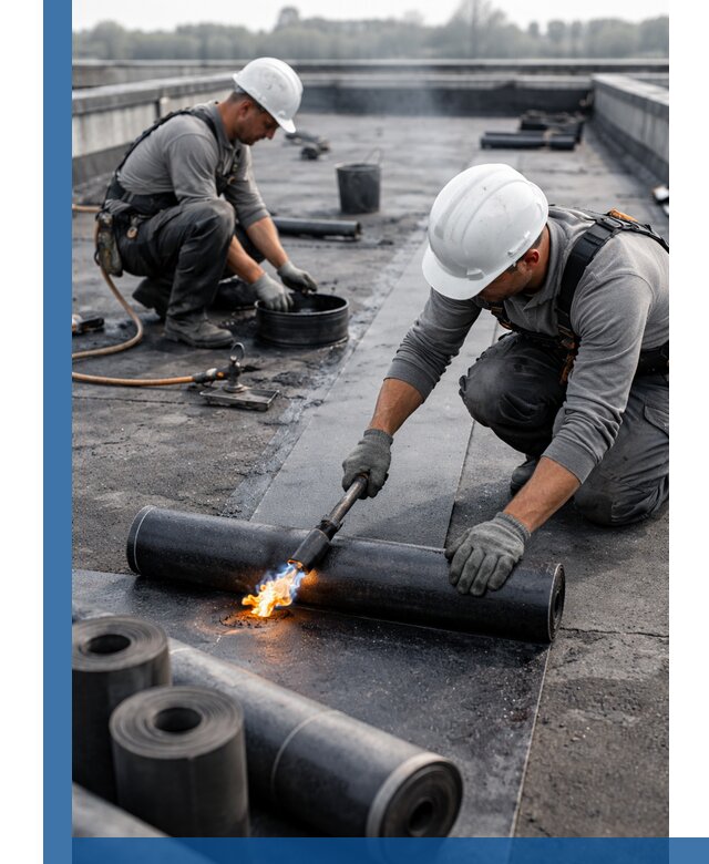 Ремонт рулонной кровли в Таре герметизация и восстановление