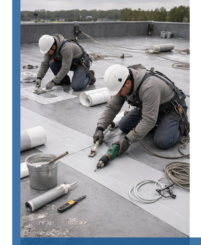 Ремонт мембранной кровли в Таре качественно и с гарантией