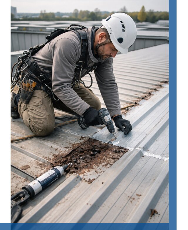 Ремонт профнастила на кровле в Таре от 720 р. | ВЫСОТНИК-Тар