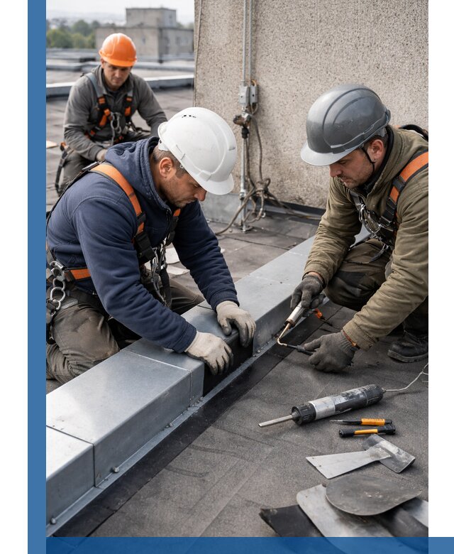 Ремонт кровельных примыканий в Таре профессионально