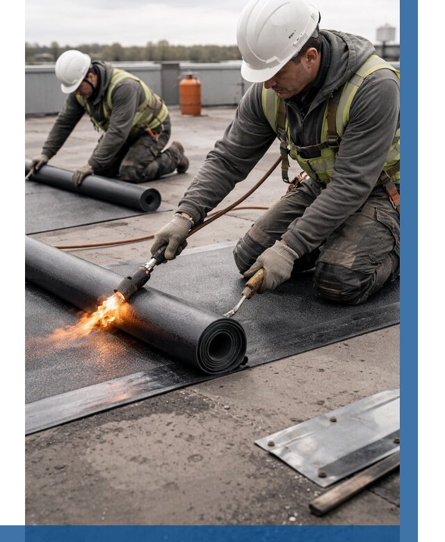 Монтаж наплавляемой кровли в Таре от 874 р. — ВЫСОТНИК-Тар