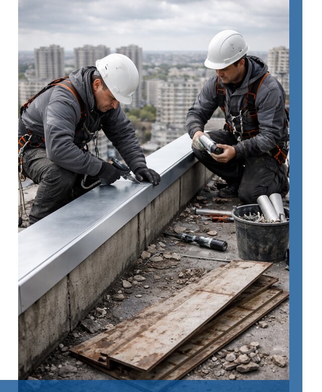 Замена парапетных крышек под ключ в Таре от 1235 р. | ВЫСОТНИК-Тар