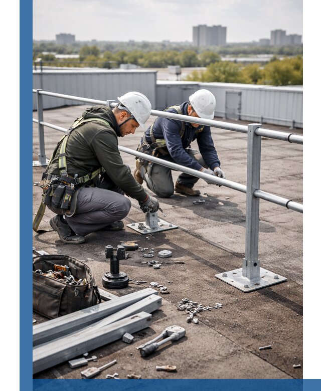 Монтаж кровельного ограждения в Таре под ключ с гарантией