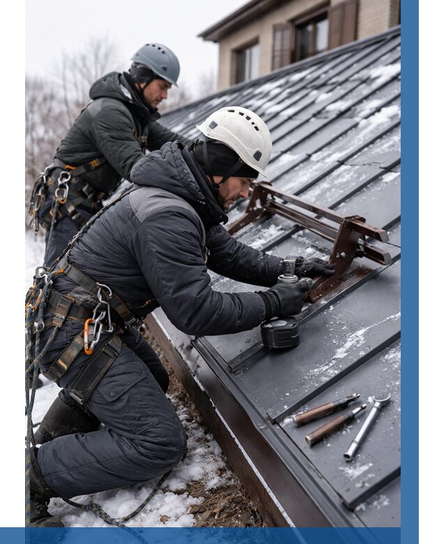 Монтаж снегозадержателей в Таре от 463 р. | ВЫСОТНИК-Тар