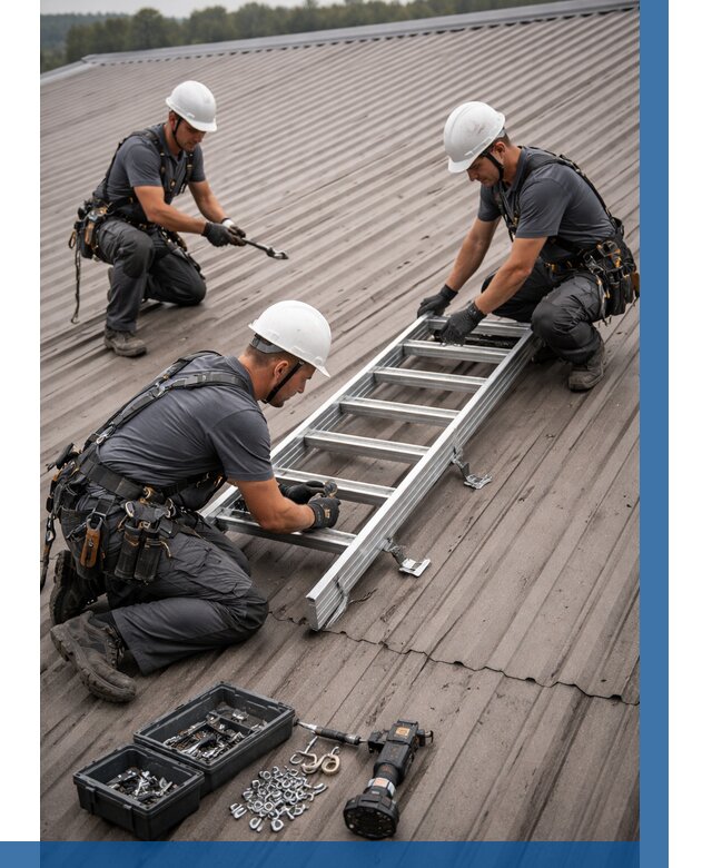 Монтаж кровельной лестницы в Таре от 4630 р. | ВЫСОТНИК-Тар