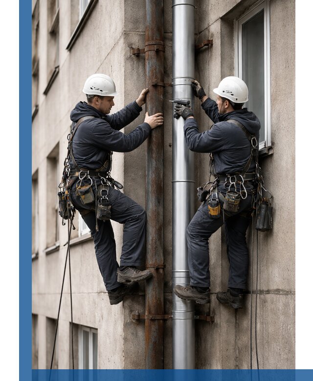Замена водосточных труб в Таре: монтаж и демонтаж под ключ