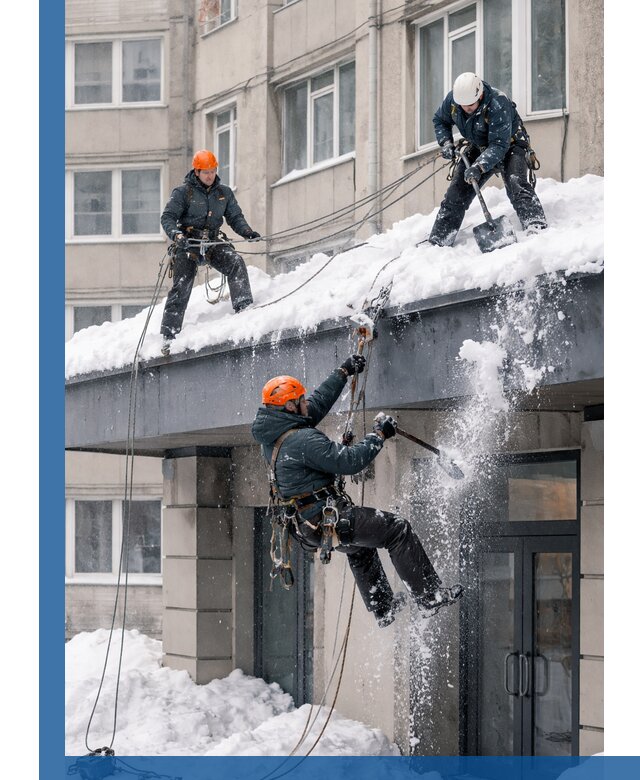 Безопасная очистка навесов от снега в Таре круглогодично