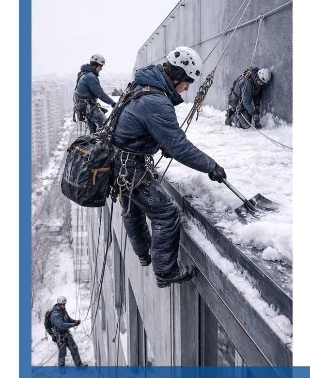 Абонентское обслуживание кровли зимой в Таре регулярный уход