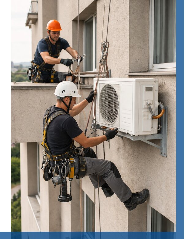 Монтаж внешнего блока кондиционера в Таре от 6687 р. | ВЫСОТНИК-Тар