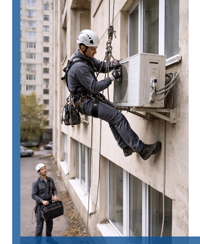 Демонтаж внешнего блока кондиционера в Таре профессионально