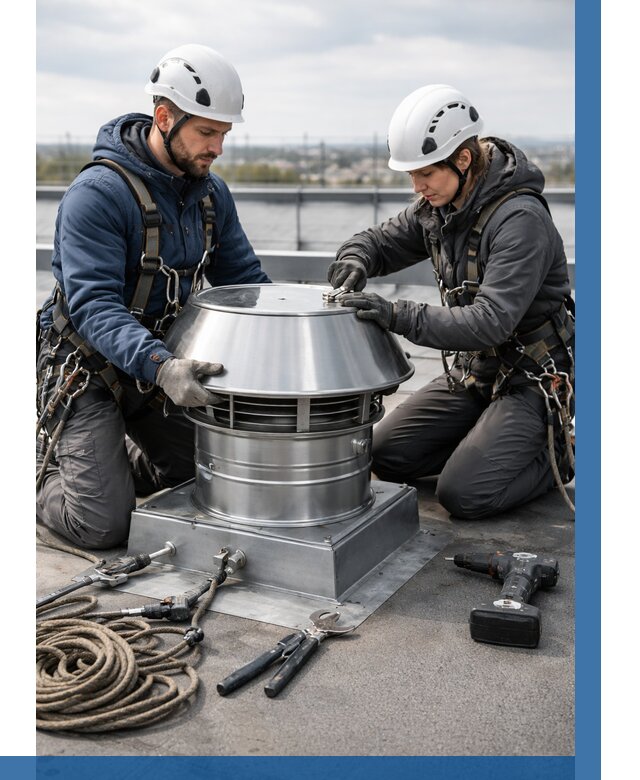 Установка дефлекторов на кровле в Таре от 4630 р. | ВЫСОТНИК-Тар