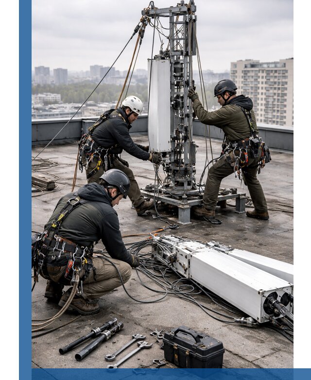 Демонтаж антенн на крыше зданий в Таре с гарантией