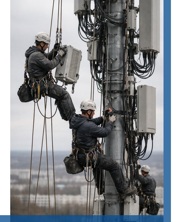 Монтаж оборудования связи на мачте в Таре от 7716 р. | ВЫСОТНИК-Тар