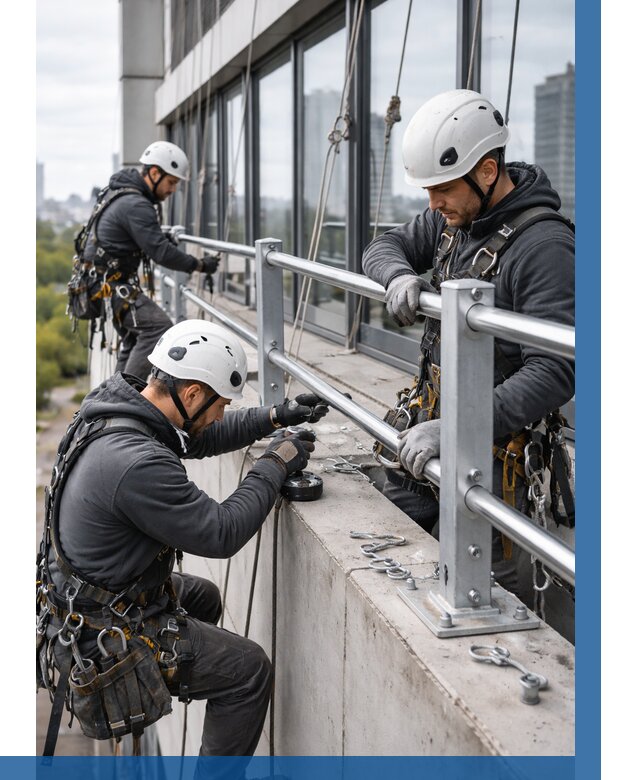 Монтаж ограждений на высоте в Таре, от 1235 р. | ВЫСОТНИК-Тар