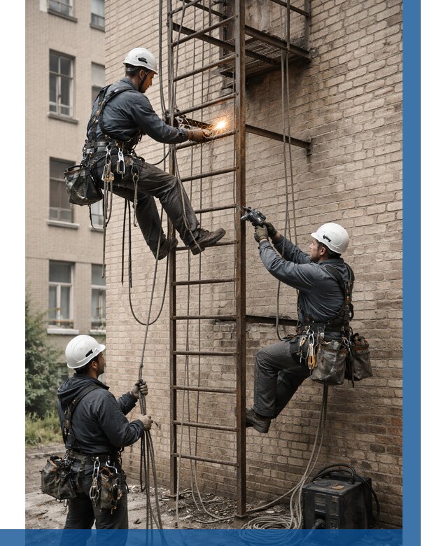 Ремонт пожарной лестницы в Таре от 7716 р. | ВЫСОТНИК-Тар