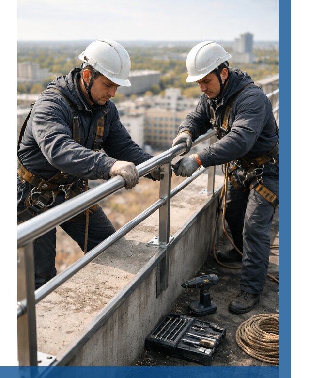 Монтаж перил на высоте в Таре от 2572 р. | ВЫСОТНИК-Тар