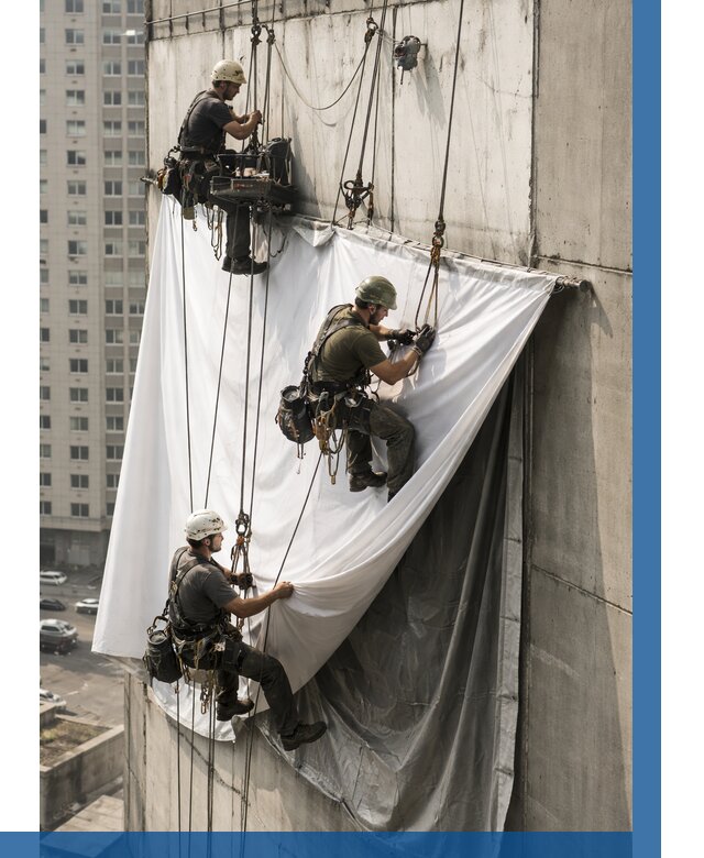 Замена баннерного полотна в Таре от 6687 р. | ВЫСОТНИК-Тар—заказать